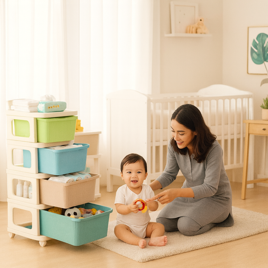 Grosyhub Multipurpose 3-Layer Smart Modular Drawer with Wheels