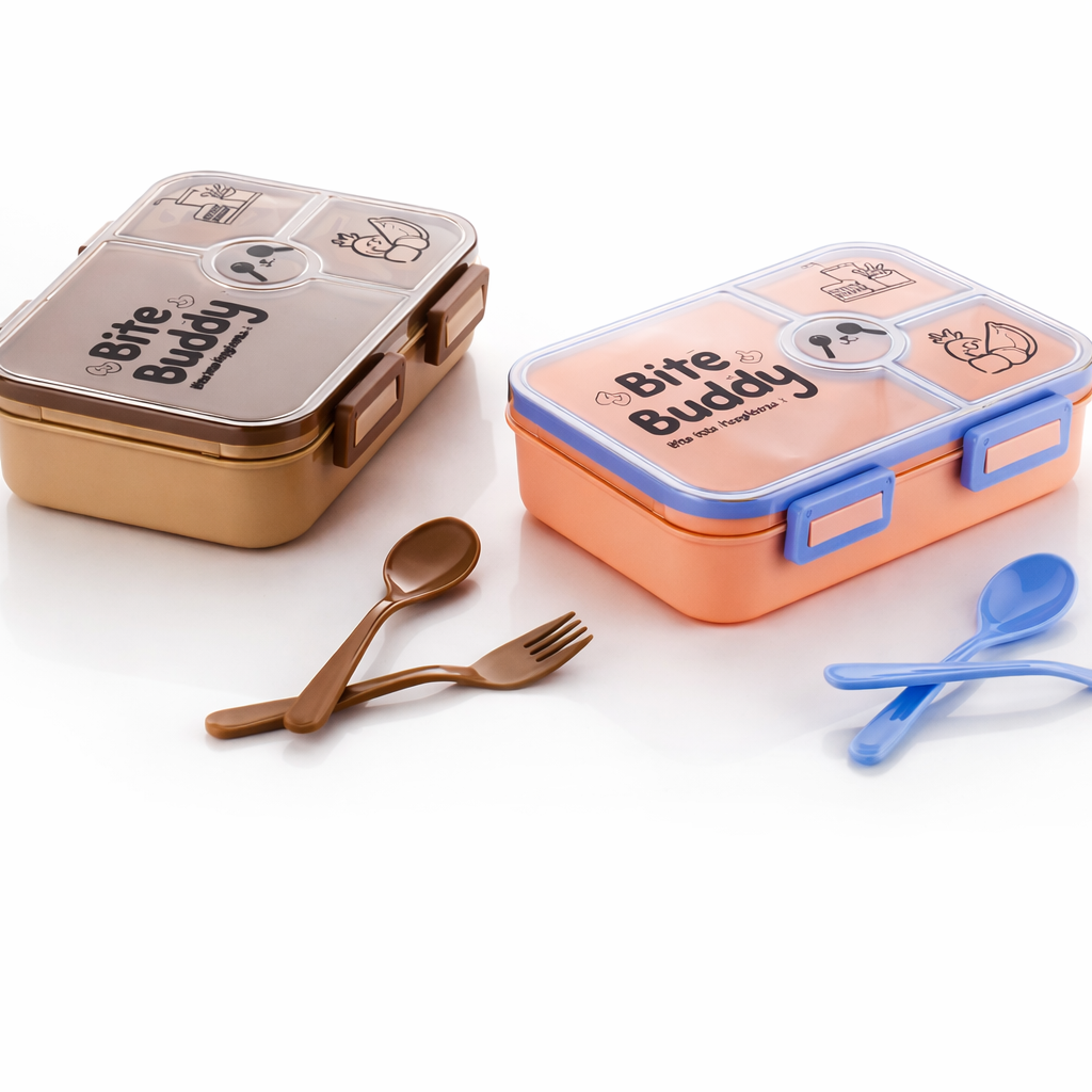 Grosyhub Bite Buddy: The Ultimate Flavor-Guard 4-Compartment Bento