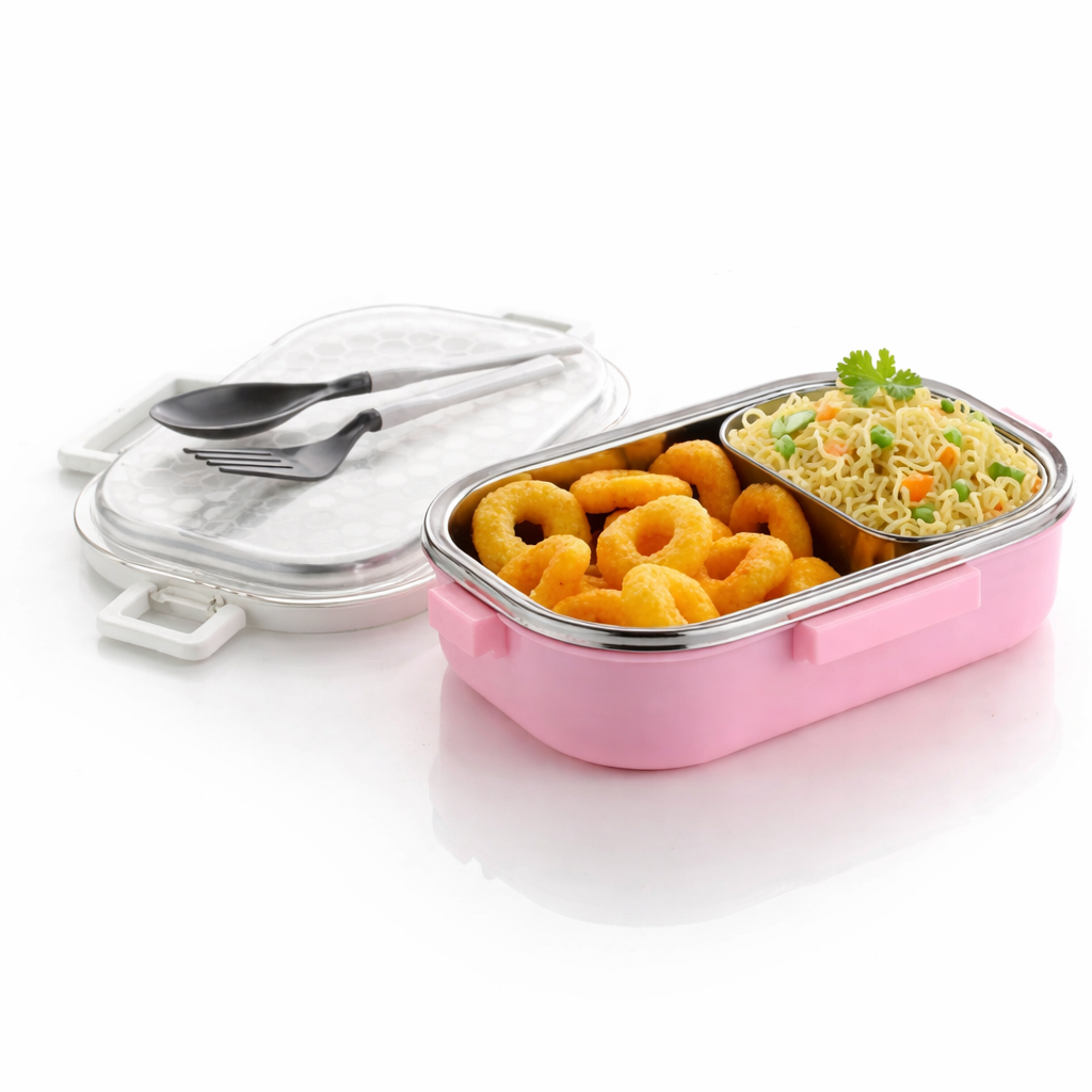 Grosyhub SS Bite Lunch: The Titanium-Strength 2-Tier Gourmet Vault