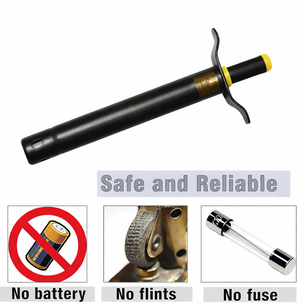 Grosyhub Midnight Edition: Black Coated Heavy-Duty Gas Lighter