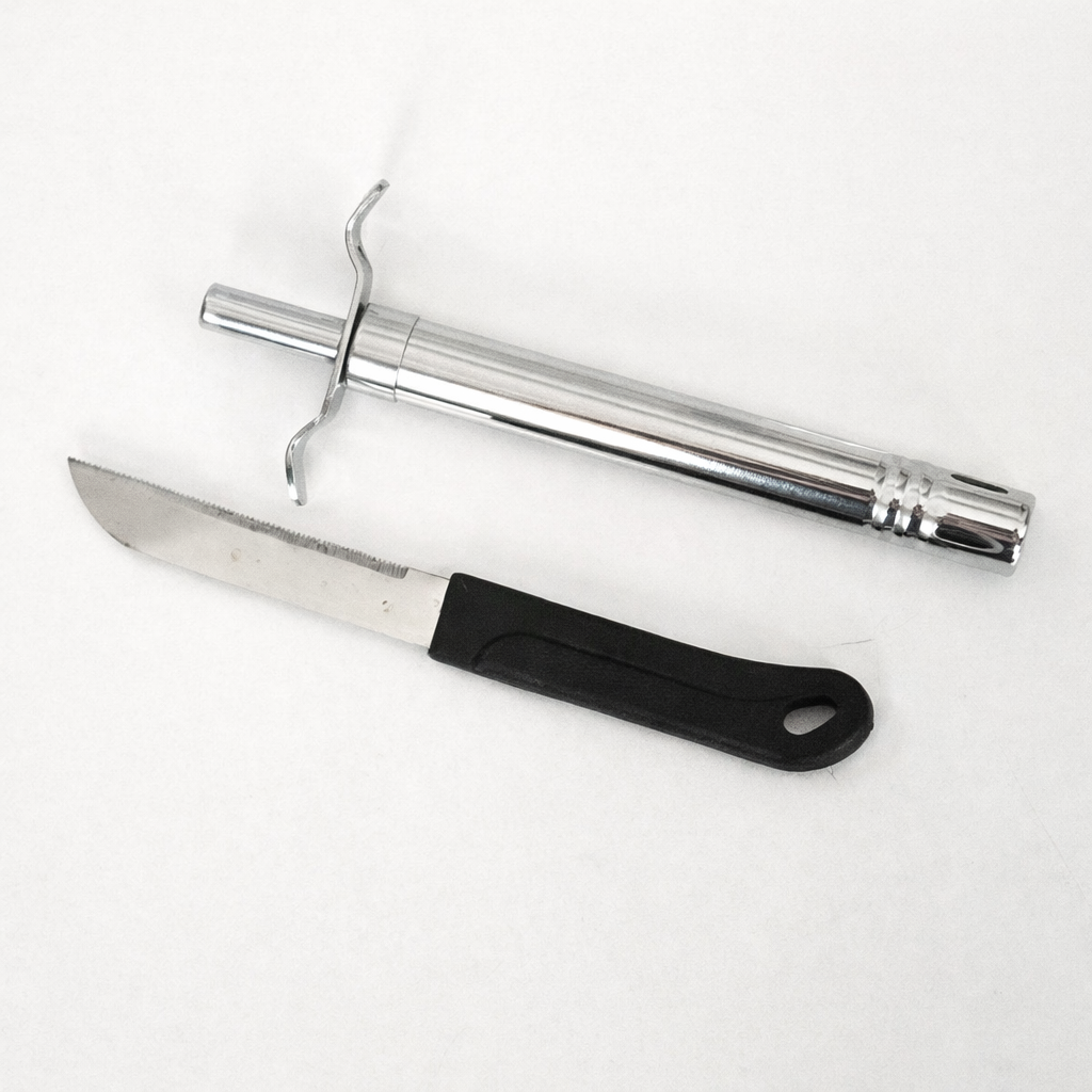 Grosyhub Executive 2-in-1 Kitchen Essentials Combo – Steel Lighter & Utility Knife