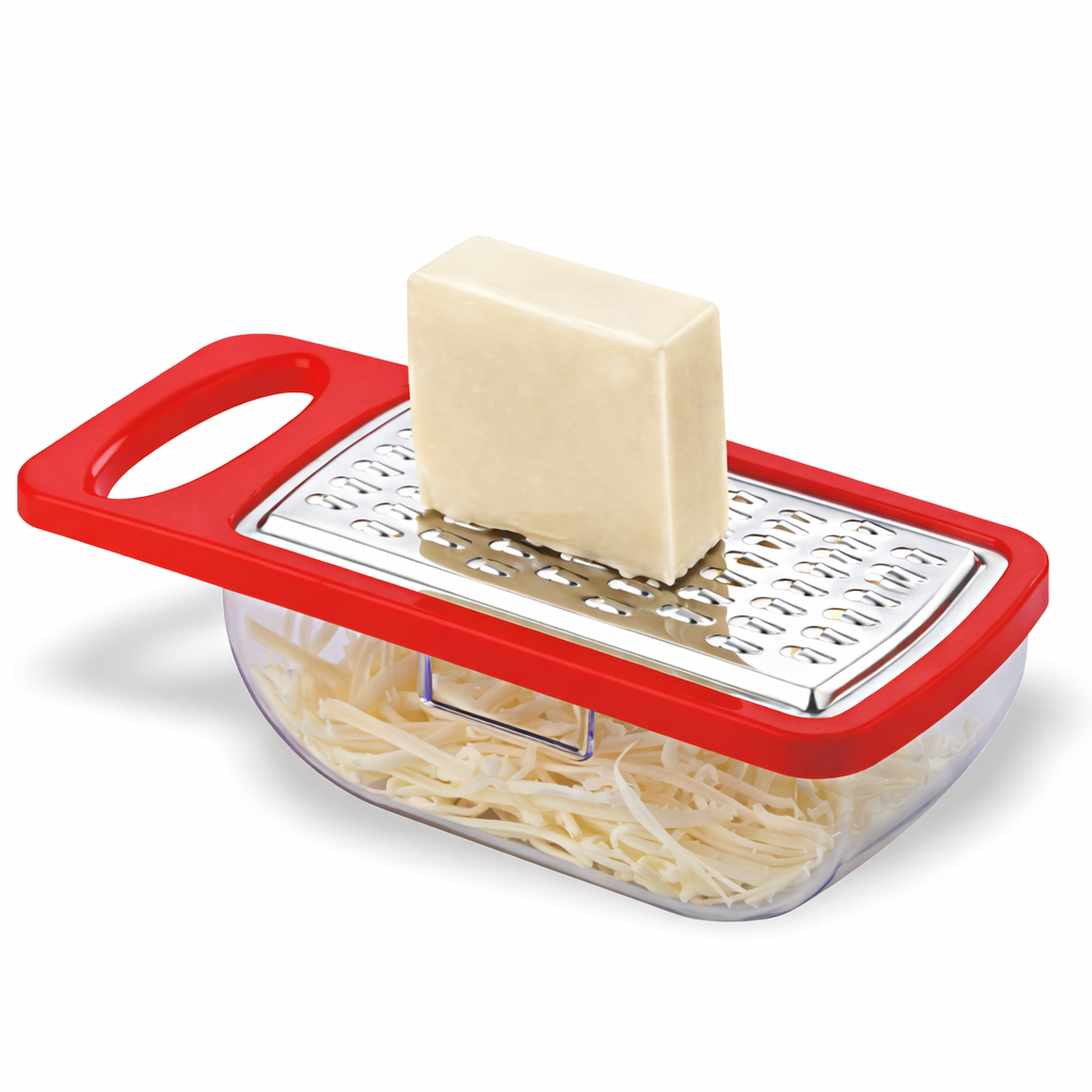 Grosyhub Smart-Prep Cheese Grater with Integrated Storage Container