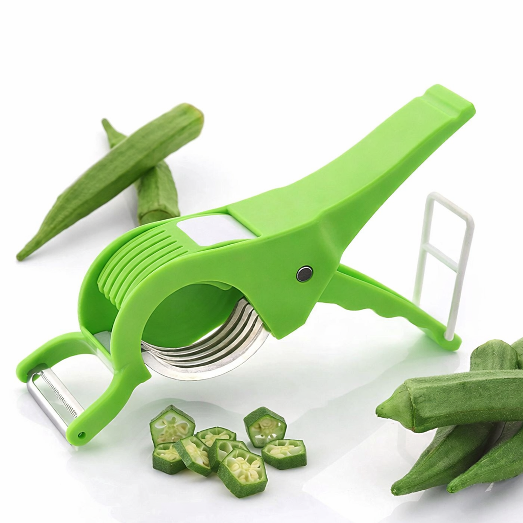 Grosyhub Regular 2-in-1 Vegetable Slicer with Safety Lock