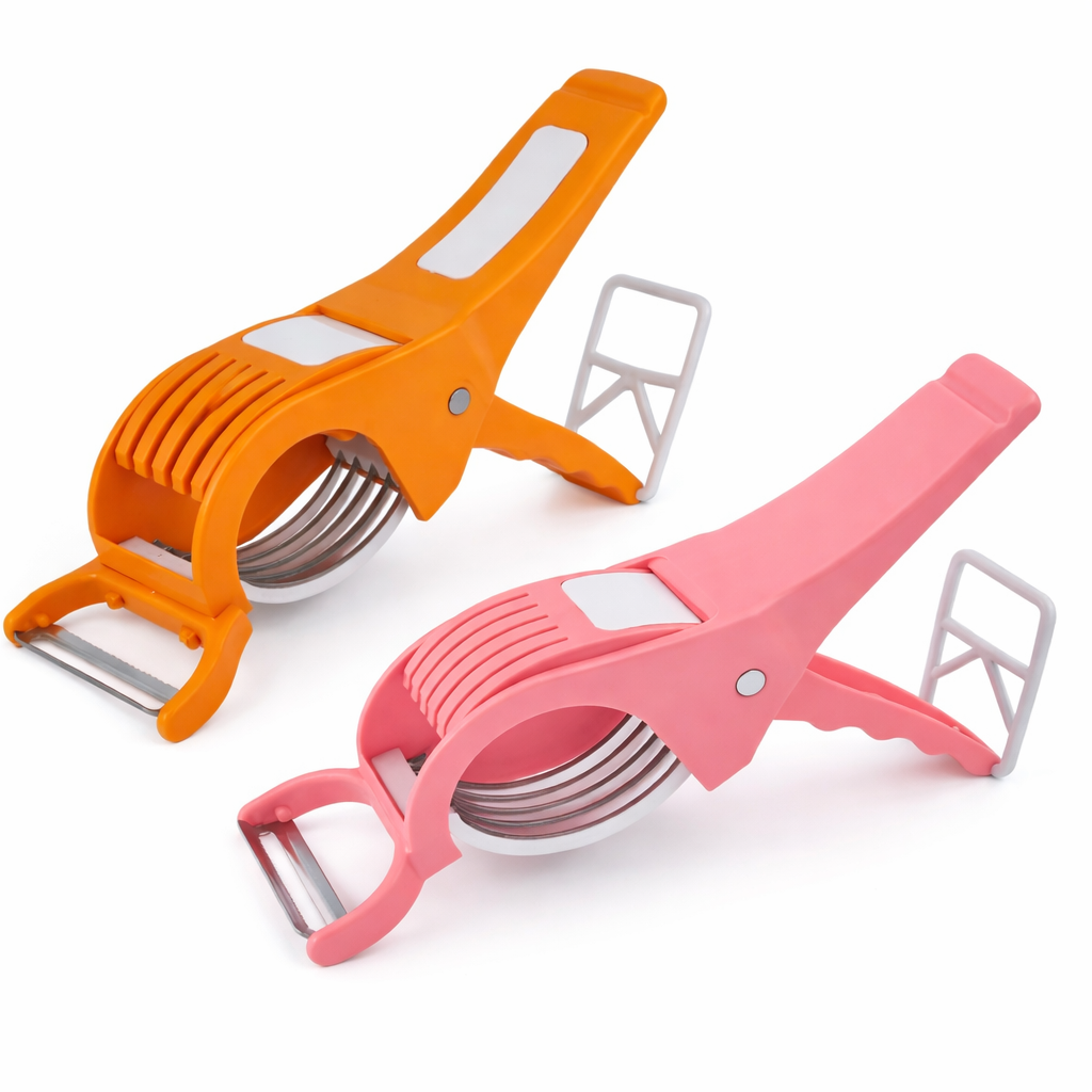 Grosyhub Regular 2-in-1 Vegetable Slicer with Safety Lock