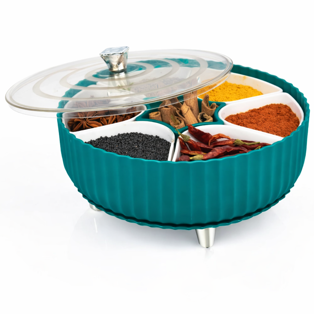 Grosyhub Smart Revolving Spice Box – Easy-Access Kitchen Organizer