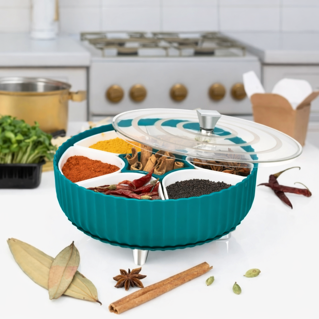 Grosyhub Smart Revolving Spice Box – Easy-Access Kitchen Organizer