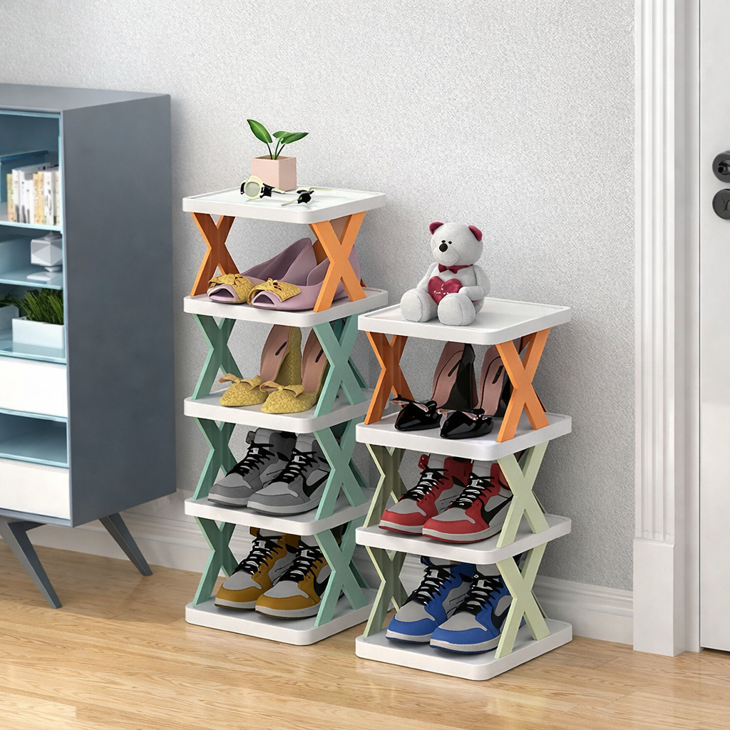 Grosyhub Multi-Tier Modular Shoe Rack – Vertical Space-Saving Organizer