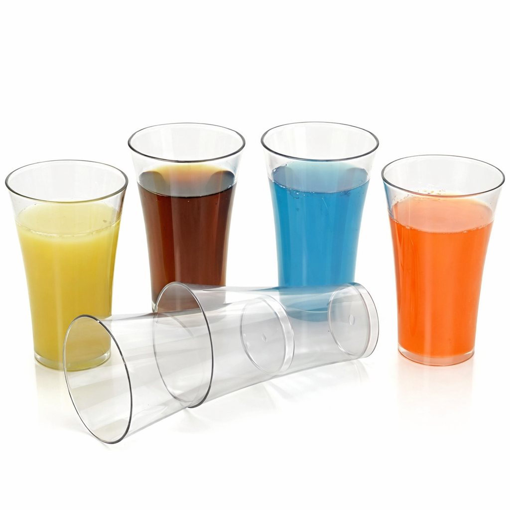 Grosyhub Juicy Glass Set – Vibrant 6-Piece Highball Drinkware Collection