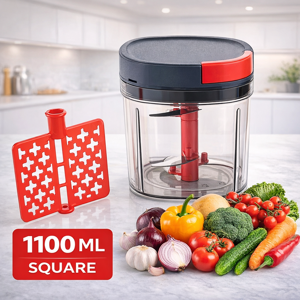 Grosyhub 1100ml Square Turbo Chopper