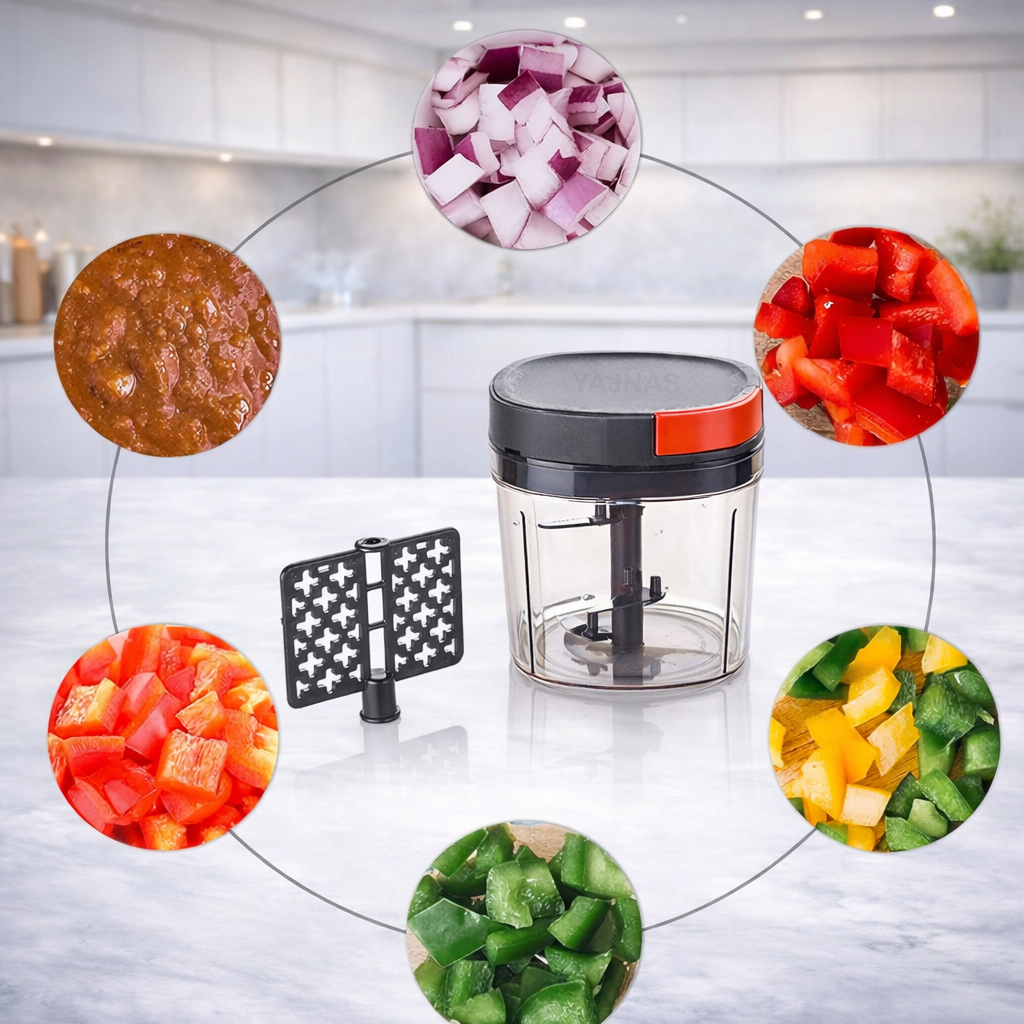 Grosyhub 1100ml Square Turbo Chopper