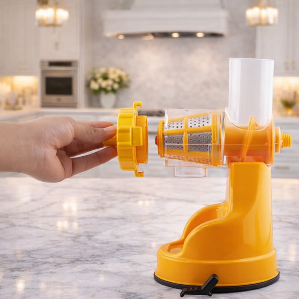 Grosyhub Round Steel Jali Manual Fruit Juicer