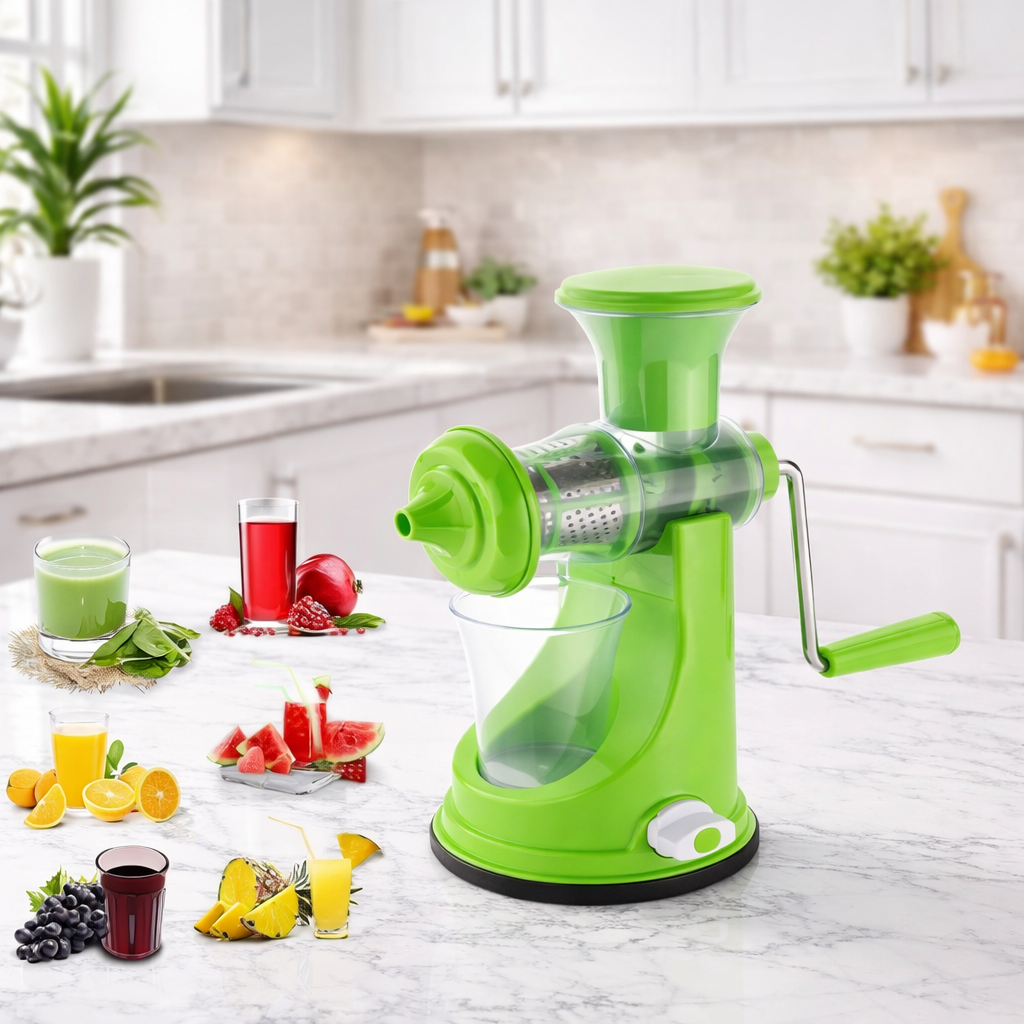 Grosyhub Round Steel Jali Manual Fruit Juicer