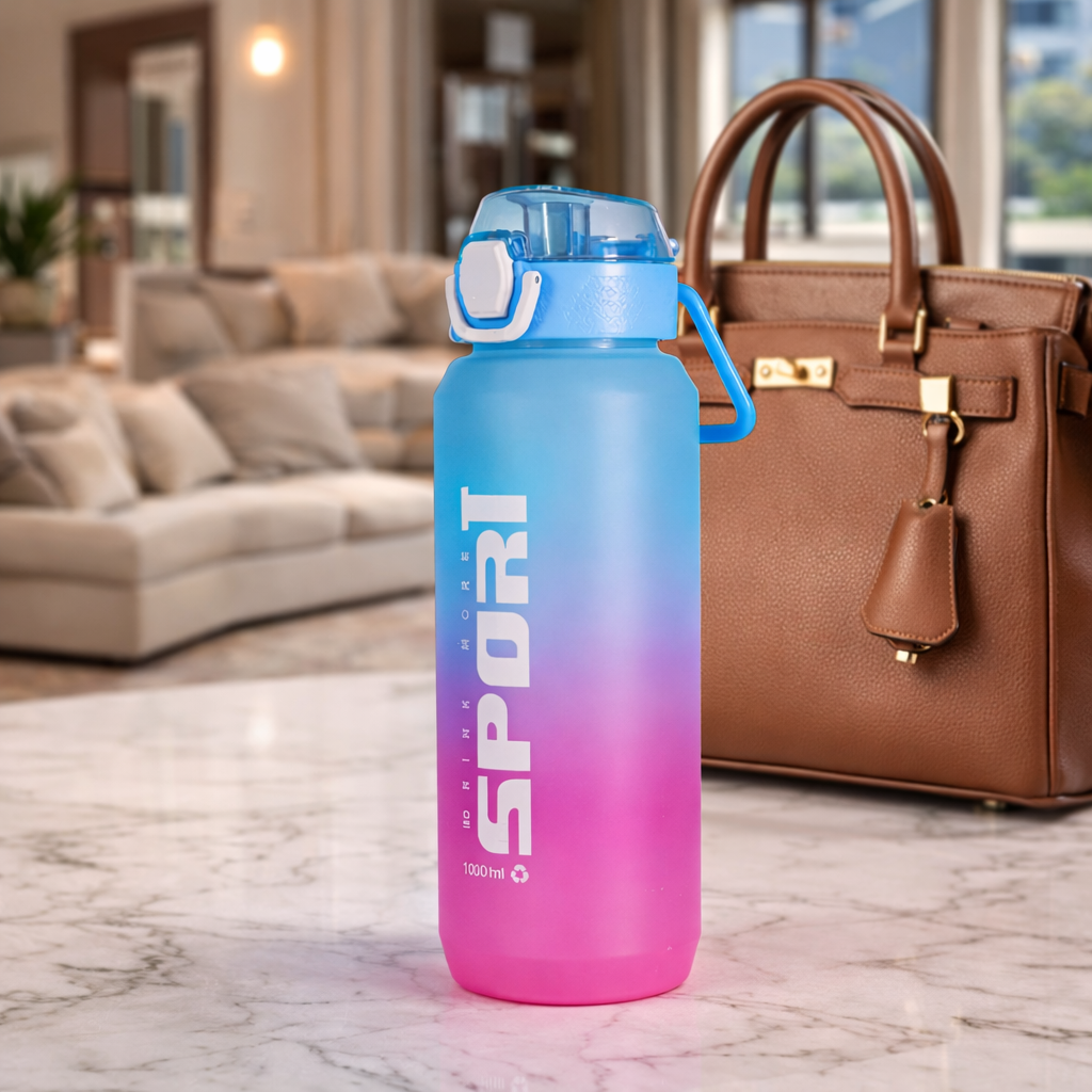 Grosyhub Sport 3-Colour Gradient 1000ml Water Bottle
