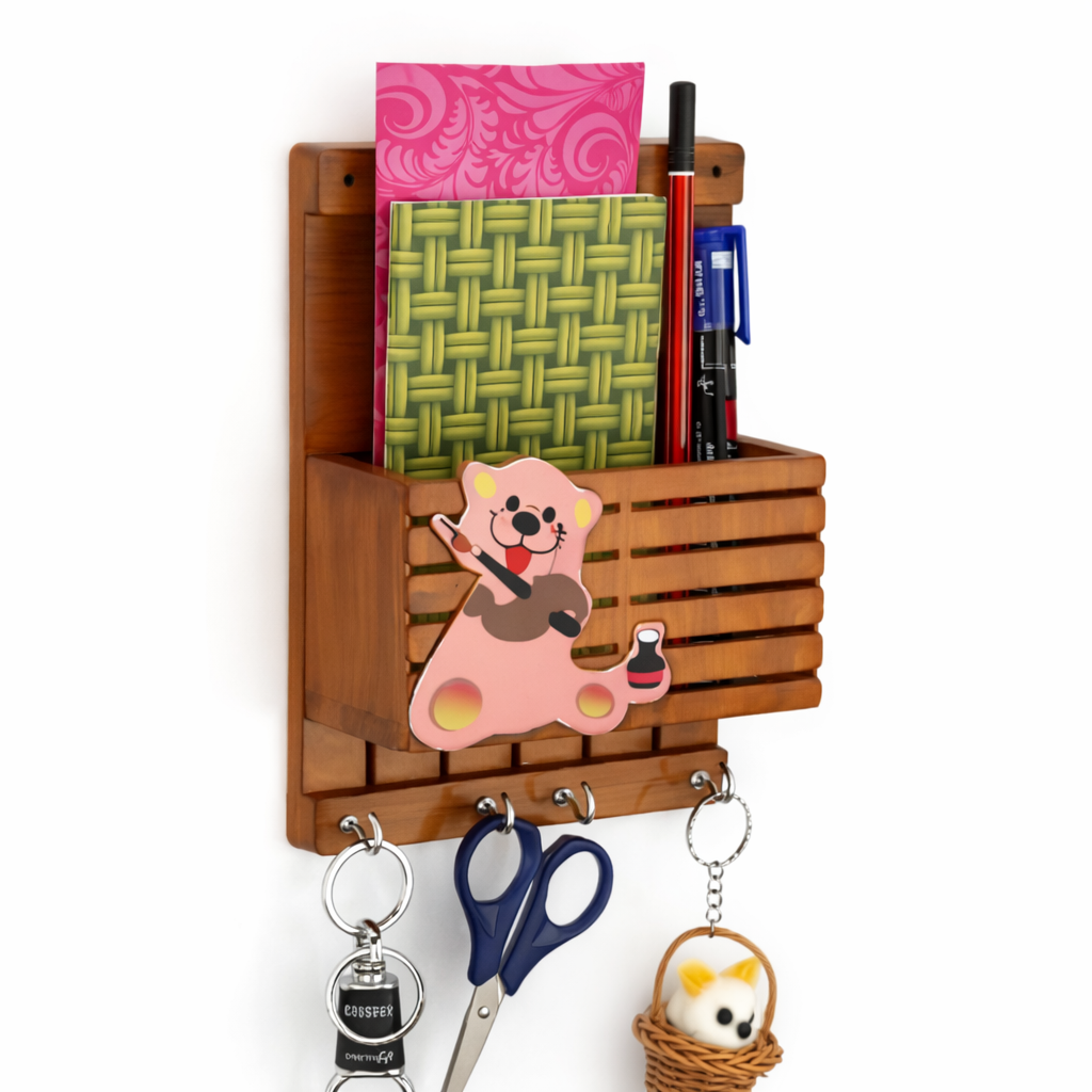 Grosyhub Teddy Playful Wall Organizer