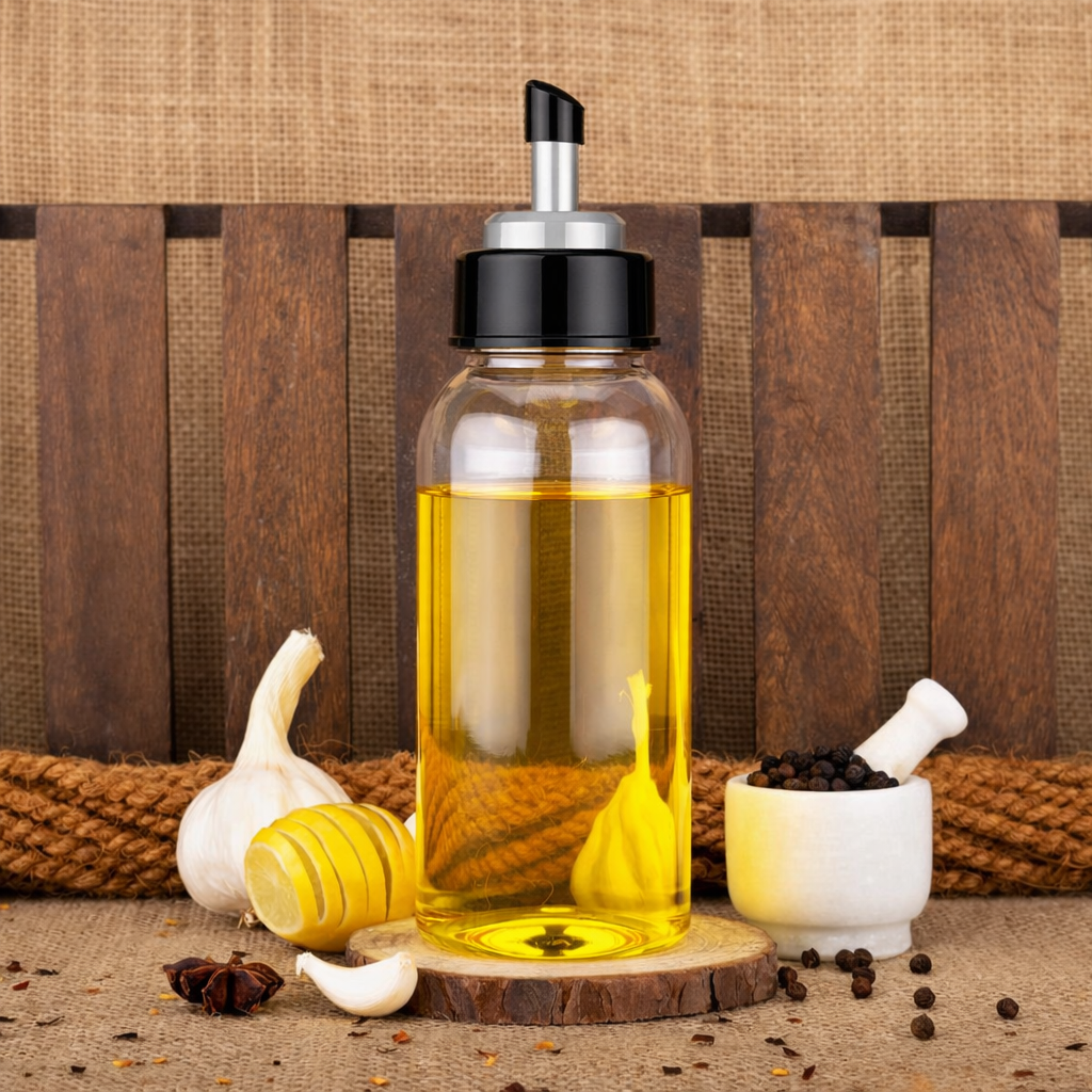 Grosyhub Elite 500ml Precision-Pour Plastic Oil & Vinegar Cruet