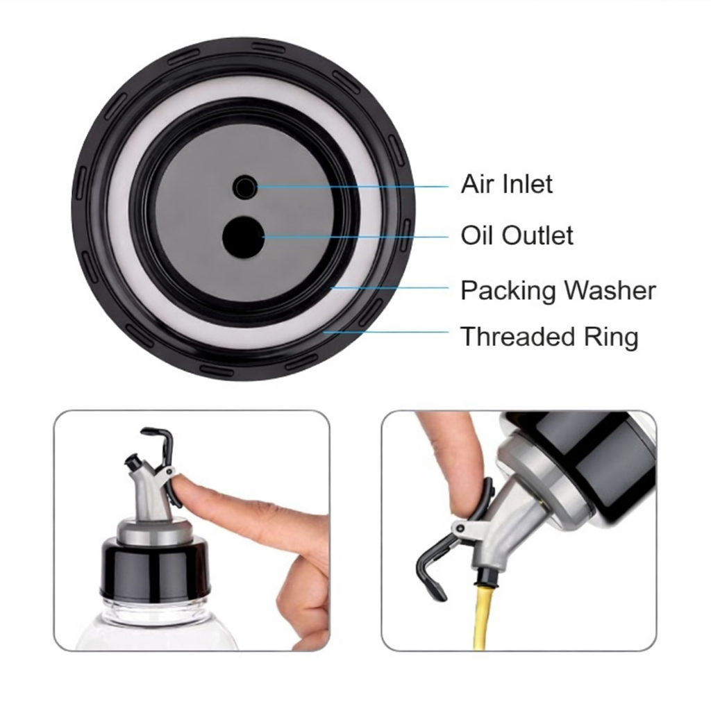 Grosyhub Elite 500ml Precision-Pour Plastic Oil & Vinegar Cruet