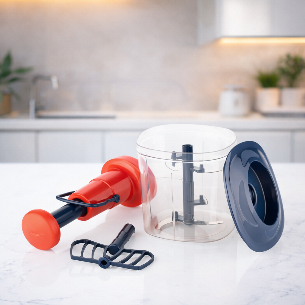 Grosyhub 1000ml Square Heavy Turbo Push Chopper