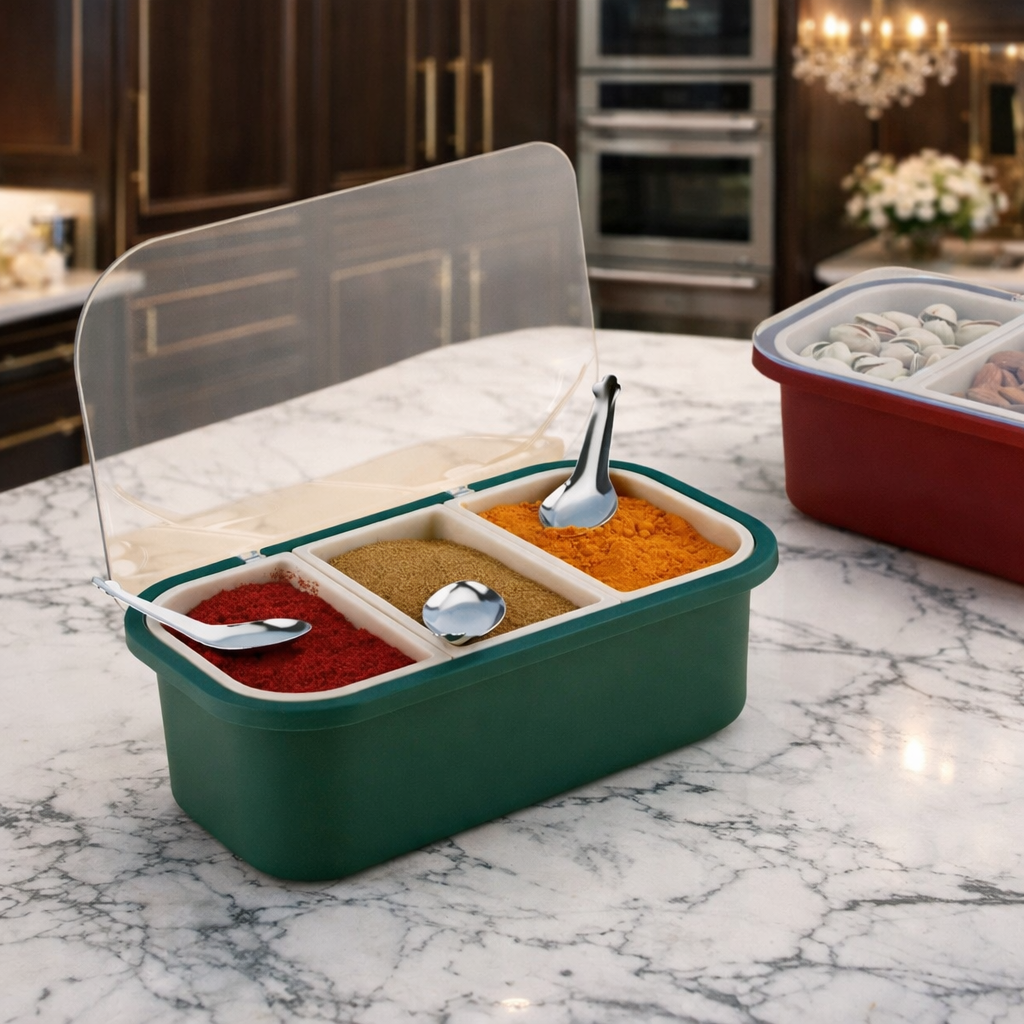 Grosyhub Trio-Organize 3-Compartment Box