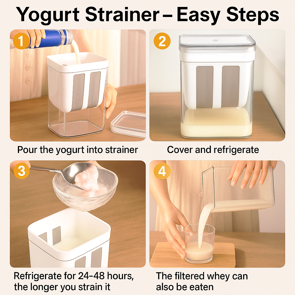 Grosyhub Pure-Press Yogurt Strainer - 1400ml