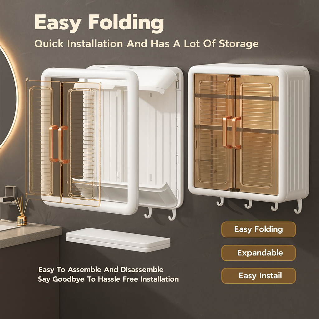 Grosyhub Elite Wall-Mount Adhesive Cupboard