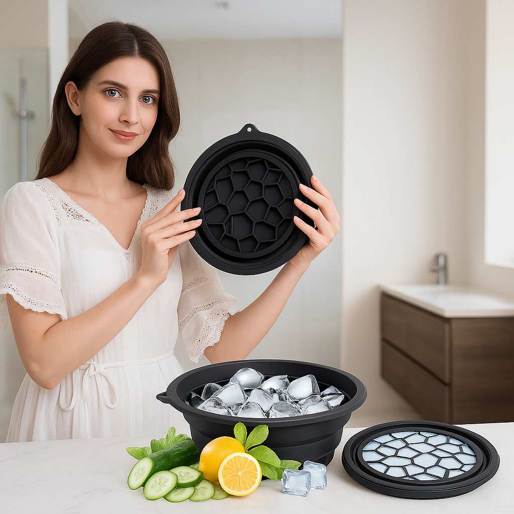 Grosyhub Foldable Ice Face Bowl | Cold Therapy Facial Skincare Bowl for Glowing Skin