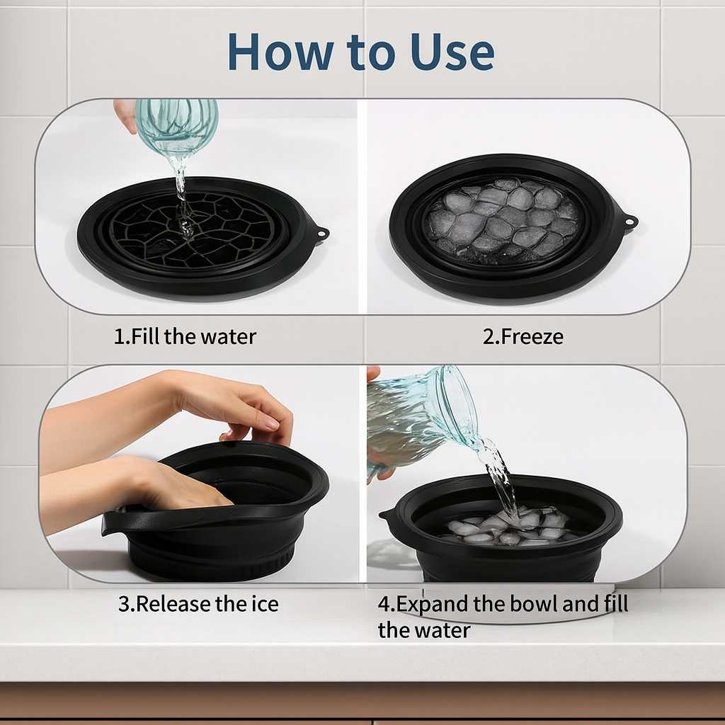 Grosyhub Foldable Ice Face Bowl | Cold Therapy Facial Skincare Bowl for Glowing Skin