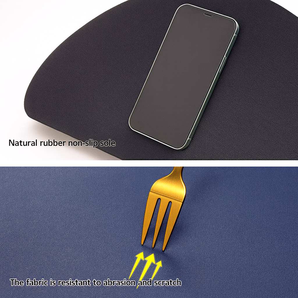 Grosyhub Non-Slip 3.5mm Water Soaking Blue Door Mat With Rubber Backing