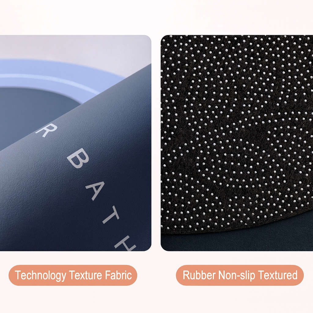 Grosyhub Non-Slip 3.5mm Water Soaking Grey Door Mat With Rubber Backing