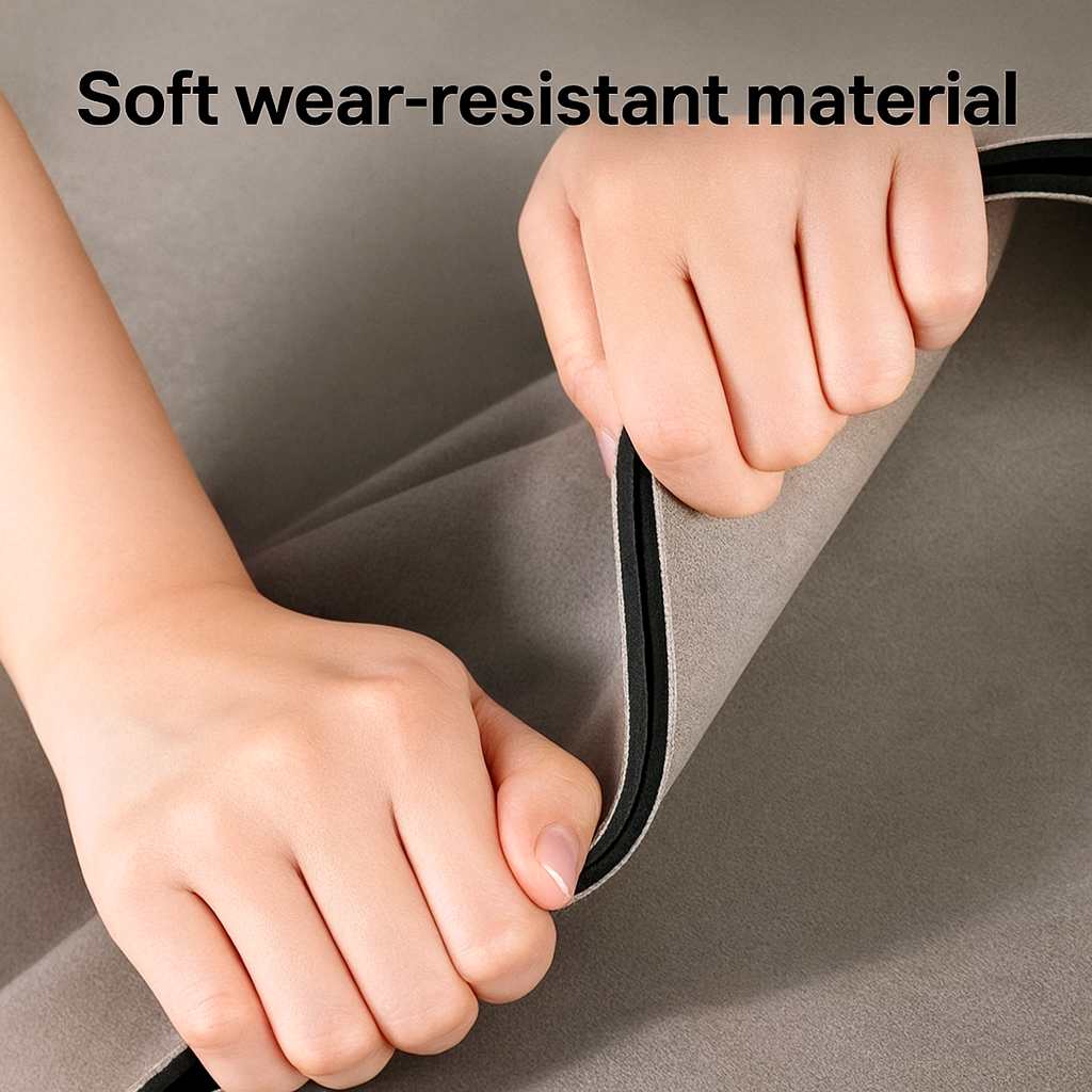 Grosyhub Grey Non-Slip Kitchen Rug Combo Water Absorbent with Rubber Backing, 120x40cm + 60x40cm