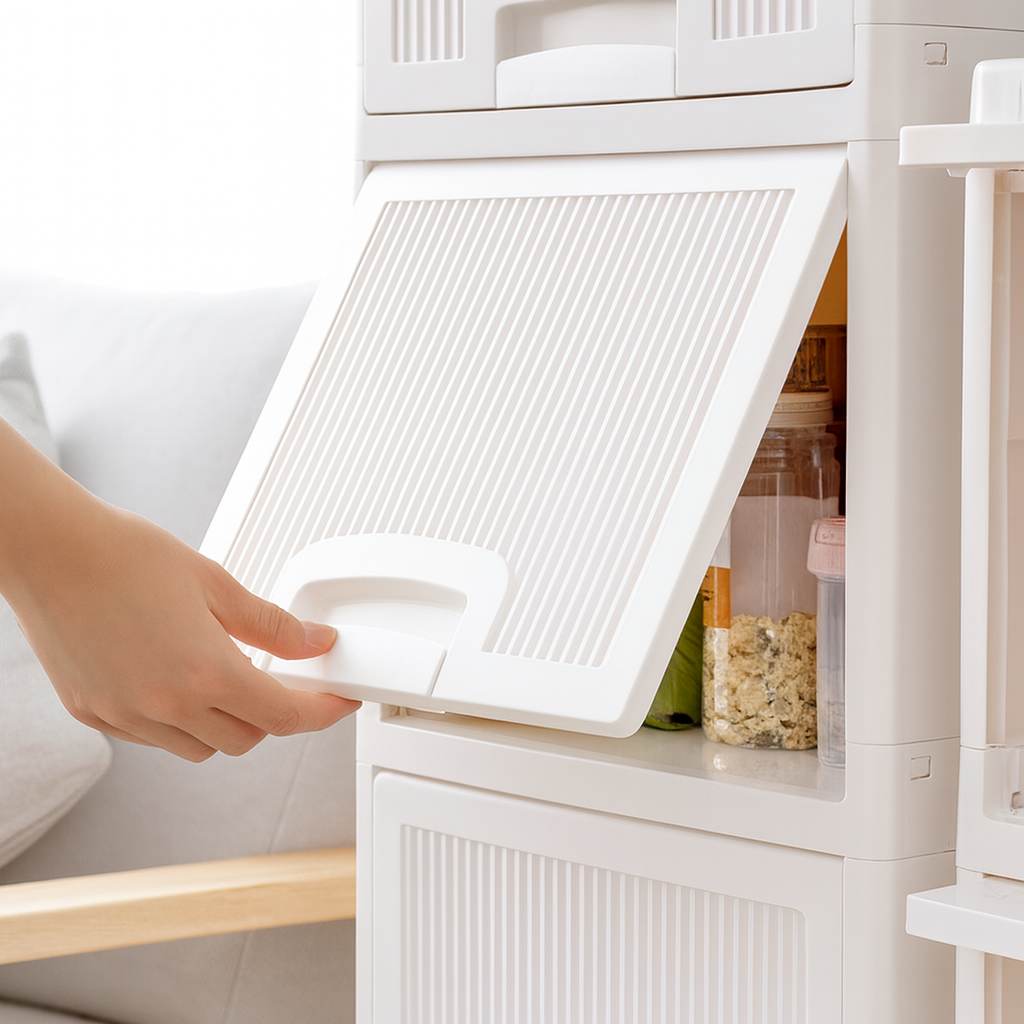 Grosyhub Multi Layer Design Flip Top Modular Storage Cabinet (5 Layer)