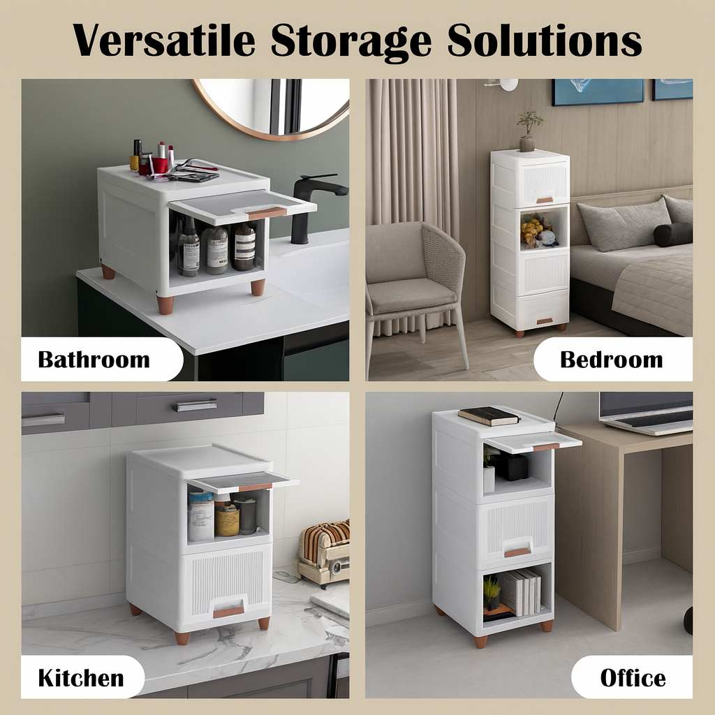 Grosyhub Multi Layer Design Flip Top Modular Storage Cabinet (5 Layer)