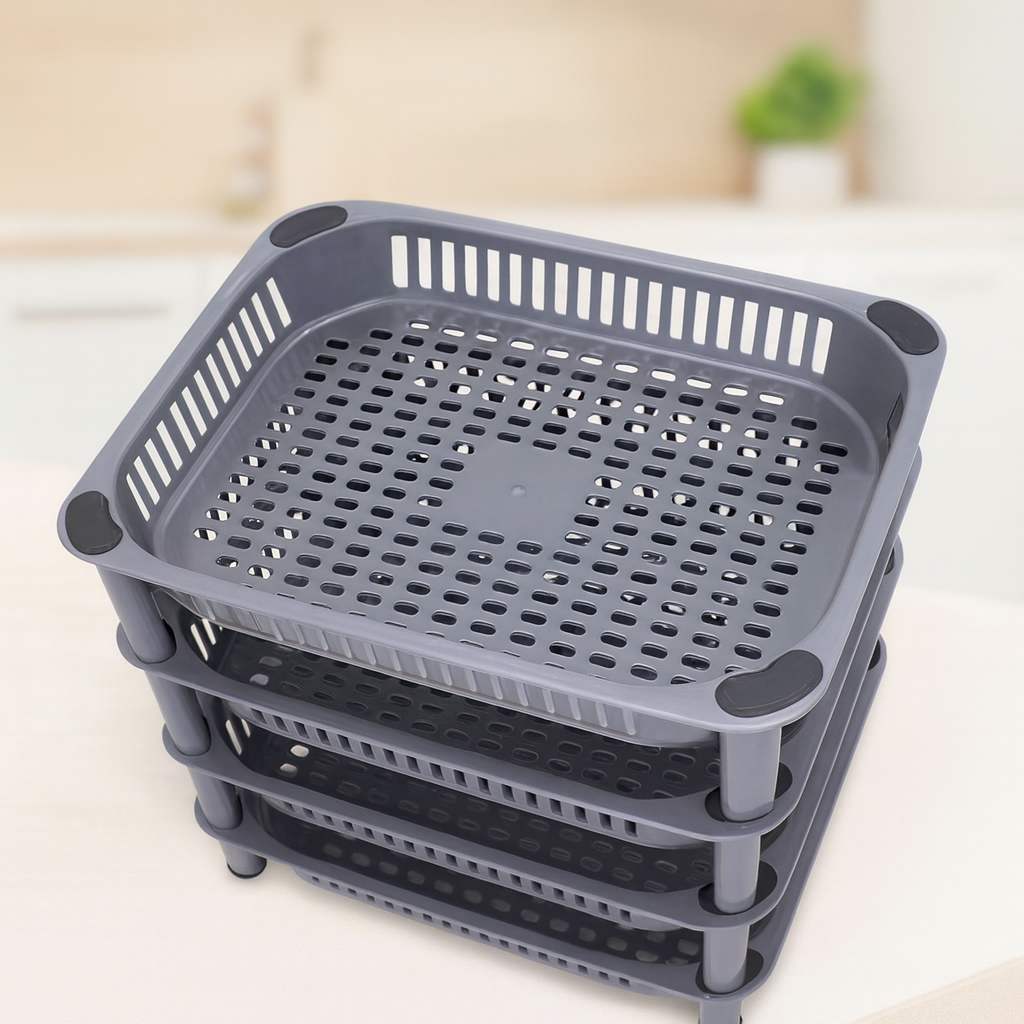 Grosyhub 3 Layer Foldable Storage Cart for Home & Kitchen